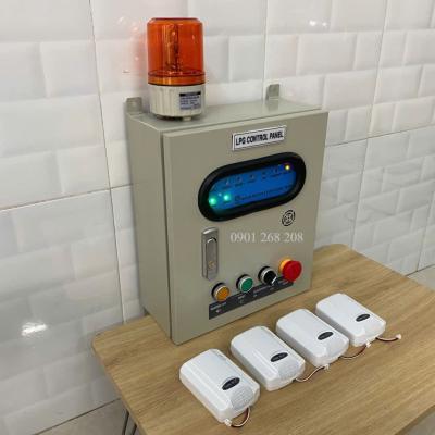 TỦ BÁO RÒ GAS KẾT NỐI 4 KÊNH ĐẦU DÒ 12V